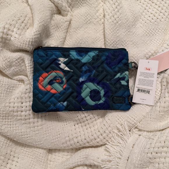 lug Handbags - LUG Peekaboo Pouch Wristlet Quilted Mystic Bloom Forest NWT